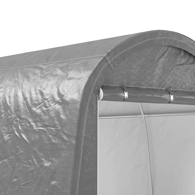 Outsunny 10' x 10' Outdoor Storage Tent, Heavy Duty and Waterproof Portable Shed for Bike, Motorcycle & Garden Tools, Light Grey