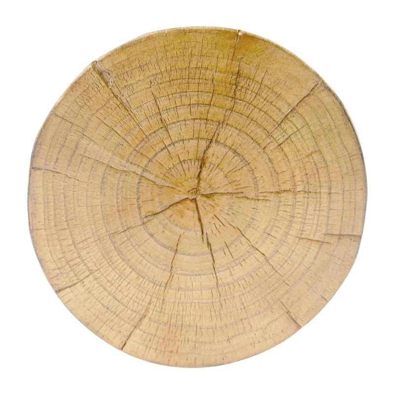 Modern End Table with Unique Wood Grain Texture and All-Weather Durability, Sturdy Side Table with 200 Lbs Capacity, 15" L x 15" W x 26.5" H, Natural