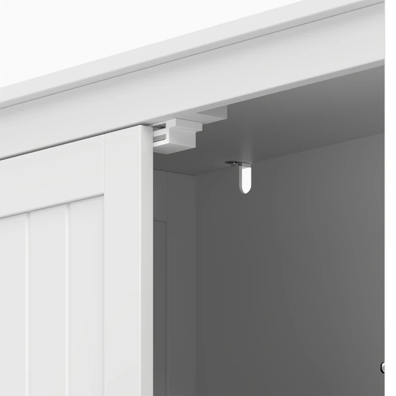 HOMCOM Bathroom Storage Cabinet, Narrow Bathroom Cabinet with  2 Drawers, Adjustable Shelf for Living Room, Entryway, White