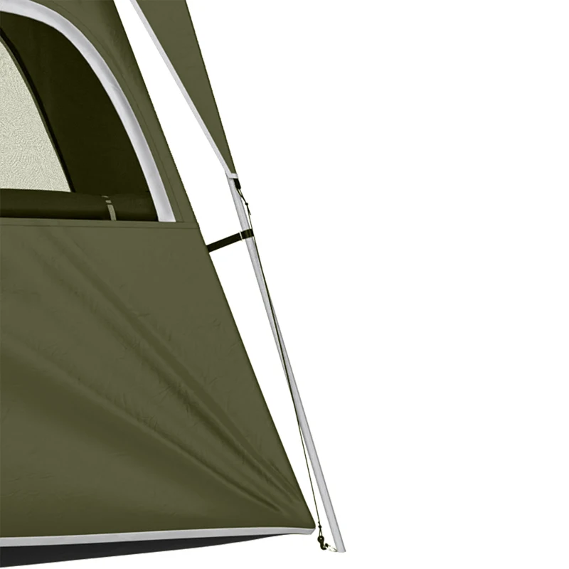 Outsunny 4-8 Person Family Tent, Camping Tent with 2 Room Mesh Windows, Easy Set Up for Backpacking, Hiking, Outdoor, Dark Green