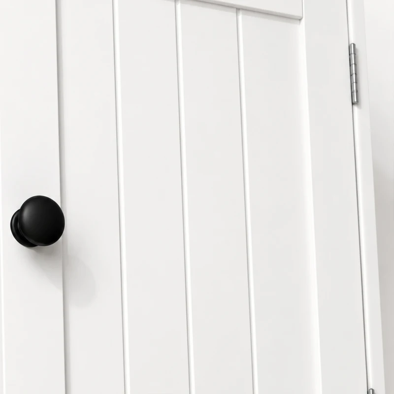 HOMCOM Wall Mounted Bathroom Cabinet, Bathroom Wall Cabinet with 2 Doors, Adjustable Shelf Storage, White