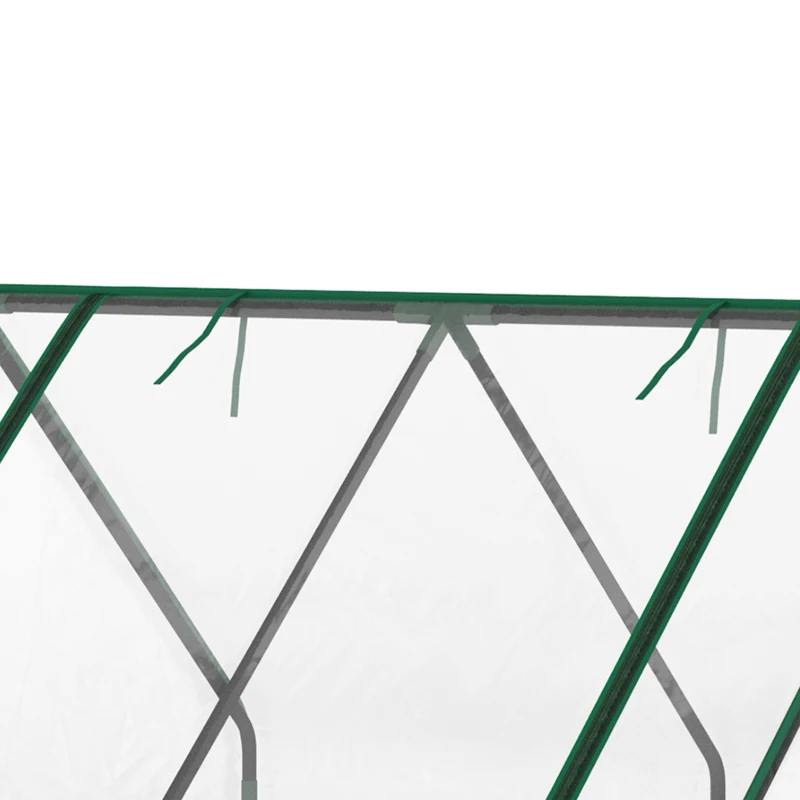 Outsunny Steel Raised Garden Bed with Cover and Roll Up Door, Dual Use, 50"x37.4" Outdoor Greenhouse, Clear