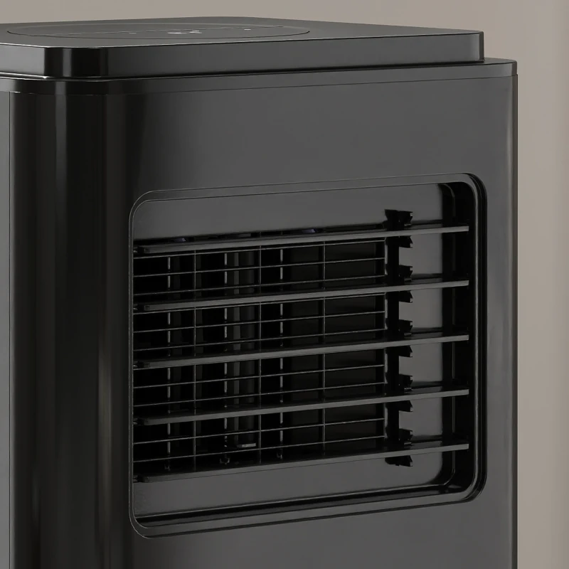 HOMCOM 10,000 BTU Moible Air Conditioner 440 Sq. Ft., Dehumidifier Fan Auto Sleep with 24H Timer On/Off, Window Kit, Black