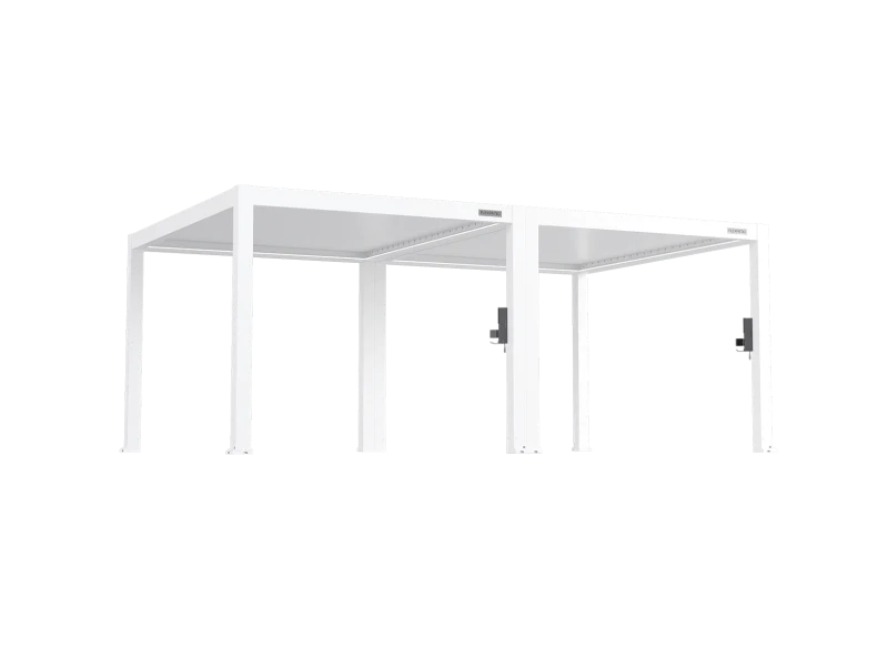 FlexPatio POWER+ PRO Gen 2 Motorized Pergola 13' x 23' White - 6063-T5 Aluminum, 165 MPH Wind, 50 PSF Snow