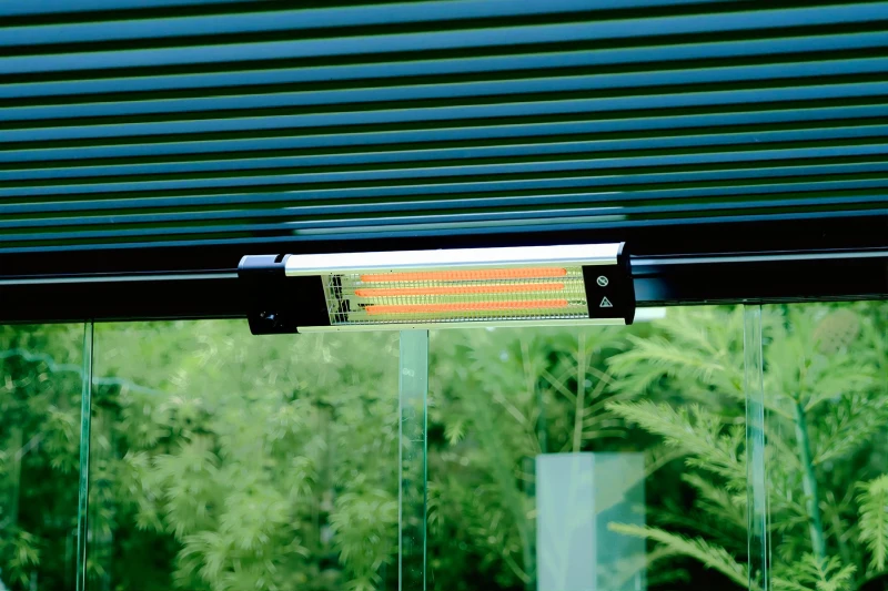 Flexpatio Electric Heater 1500W Infrared Outdoor Heater for FlexPatio POWER+ Pergola - Black, IP65/IP67