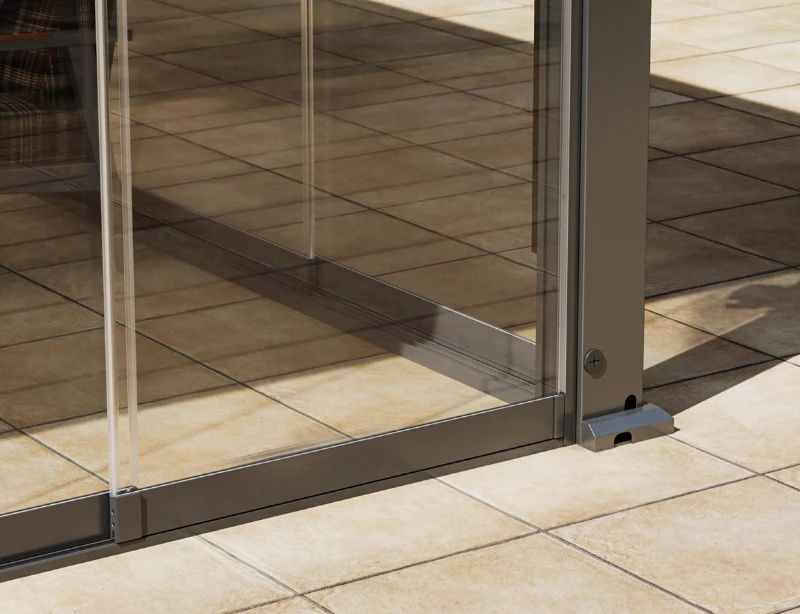 Flexpatio Glass Doors for Gen 2 Perogla - 10mm Tempered Glass, 13' Side, Gray, 100% Aluminum Rail System