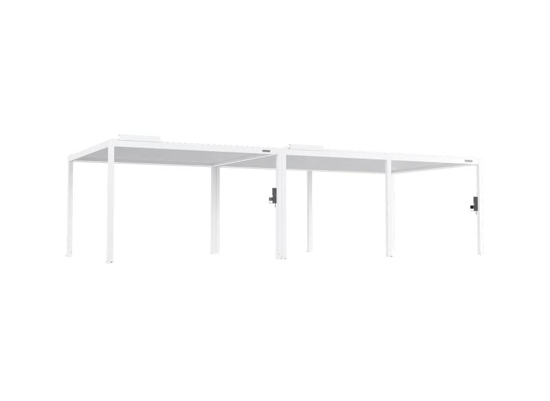 FlexPatio POWER+ Gen 2 Motorized Pergola, 13'L x 33'W, White - 6063-T5 Aluminum, Motorized Louvers