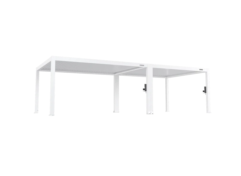 FlexPatio POWER+ PRO Gen 2 Motorized Pergola 13' x 29' White - 6063-T5 Aluminum, 165 MPH Wind, 50 PSF Snow