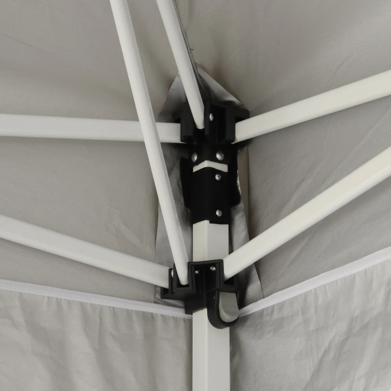 Outsunny 10' x 10' Pop Up Gazebo, Foldable Canopy Tent with Carrying Bag with Wheels, 4 Leg Weight Bags, Mesh Sidewalls and 3-Level Adjustable Height for Garden Patio Party, Grey