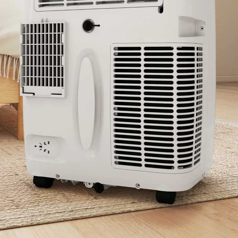 HOMCOM 14000 BTU 5-in-1 Portable Air Conditioner with Cool, Heat, Dehumidifier, Fan, Sleep, WiFi Voice Control, White