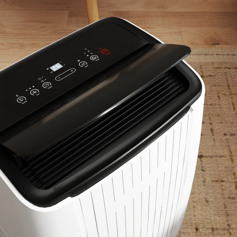 HOMCOM 14000 BTU 5-in-1 Portable Air Conditioner with Cool, Heat, Dehumidifier, Fan, Sleep, WiFi Voice Control, White