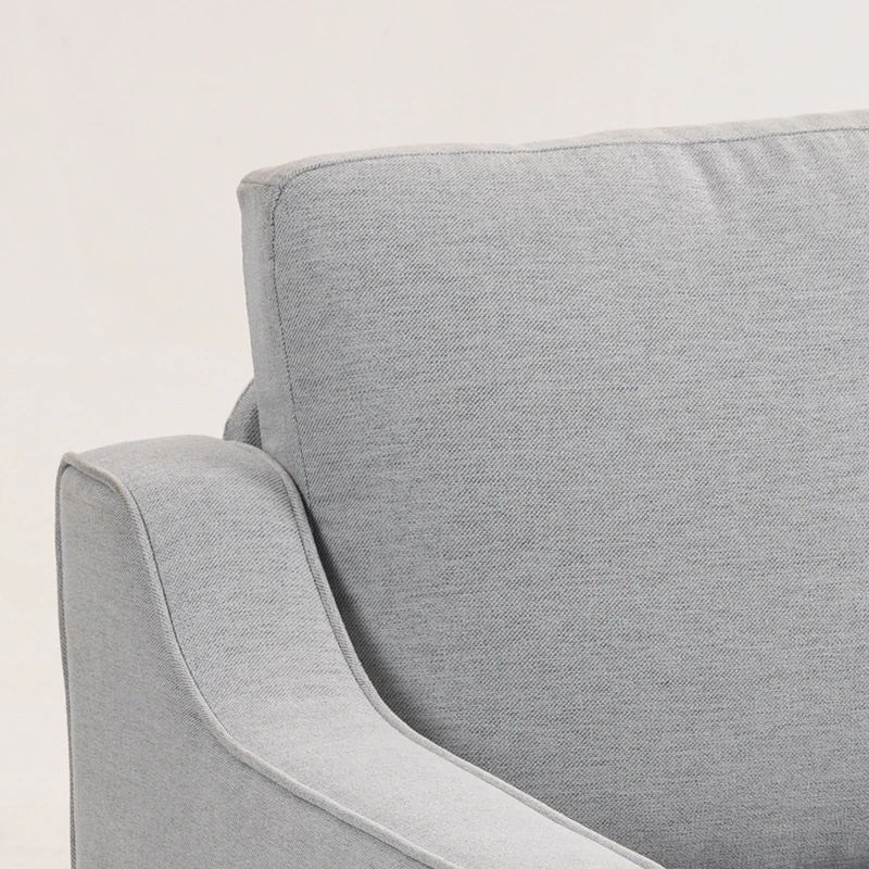 HOMCOM Loveseat Sofa, Modern Couch with Pocket Spring, Linen Upholstered, Thick Padded, Light Grey