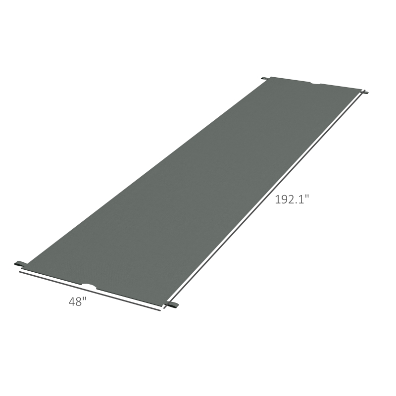 Outsunny 2 Pcs Pergola Replacement Canopy, UV Protection Pergola Shade Cover, Easy to Install, for 10 x 10ft Pergola, Dark Gray