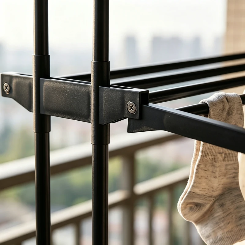 HOMCOM 5-Tier Clothes Drying Rack, Foldable Laundry Drying Rack with Wheels, Side Wings, Black