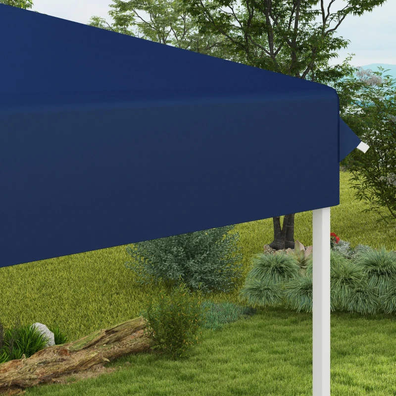 Outsunny 13' x 13' Pop Up Canopy Tent with Height Adjustable for Outdoor, Garden, Patio, Dark Blue