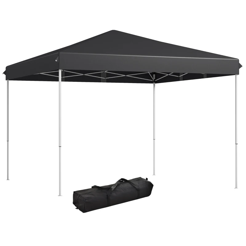 Outsunny 13' x 13' Pop Up Canopy Tent with Height Adjustable, Carry Bag for Outdoor, Garden, Patio, Gray