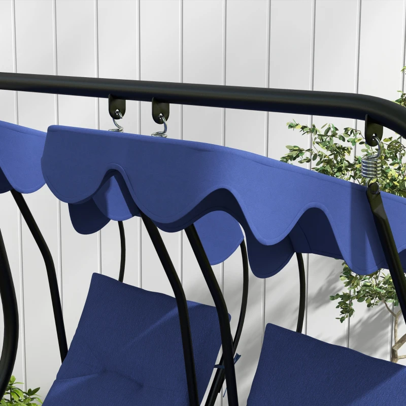 Outsunny 84A-052 Series 2-Seater Swing Canopy Replacement Top Cover, Blue