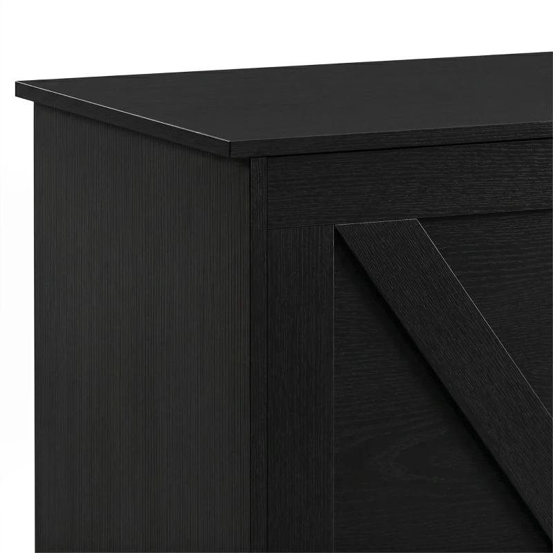 HOMCOM 39.4 Inches Storage Chest, Storage Trunk with 2 Safety Hinges for Living Room, White Wood Grain