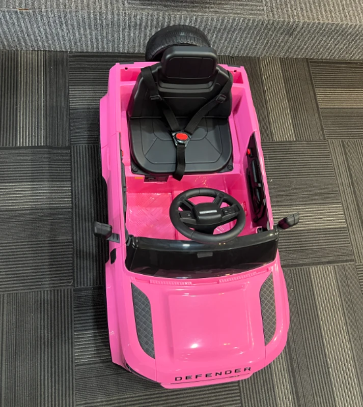 Qaba 12V Ride on Car Licensed Land Rover with Remote, Suspension, Slow Start, 3 Speeds, Lights, Music, Horn for 3-5, Pink