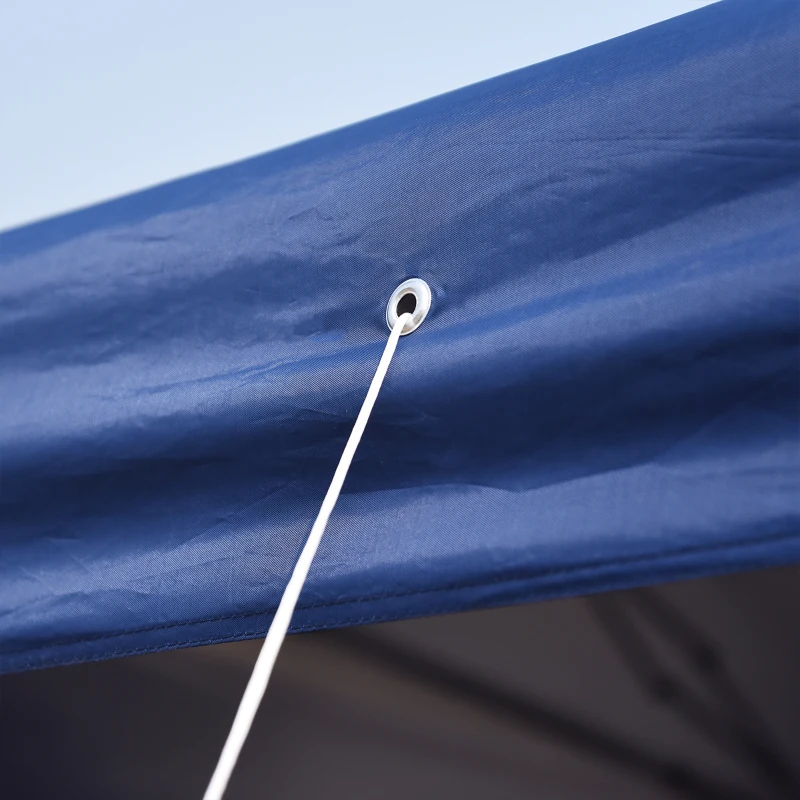 Outsunny 10' x 20' Pop Up Canopy Tent with 4 Sidewalls, Outdoor Portable Instant Canopy Shelter for Parties, Outdoor Instant Gazebo with Carry Bag for Garden, Patio, Blue