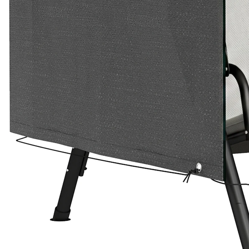 Outsunny 3-Seater Patio Swing Cover, Outdoor Garden Furniture Protection, 85" x 61" x 59", Black