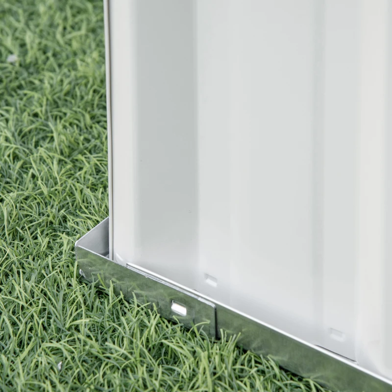 Outsunny 5.7' x 3' x 1' Raised Garden Bed, Galvanized Metal Planter Box for Vegetables Flowers Herbs, White