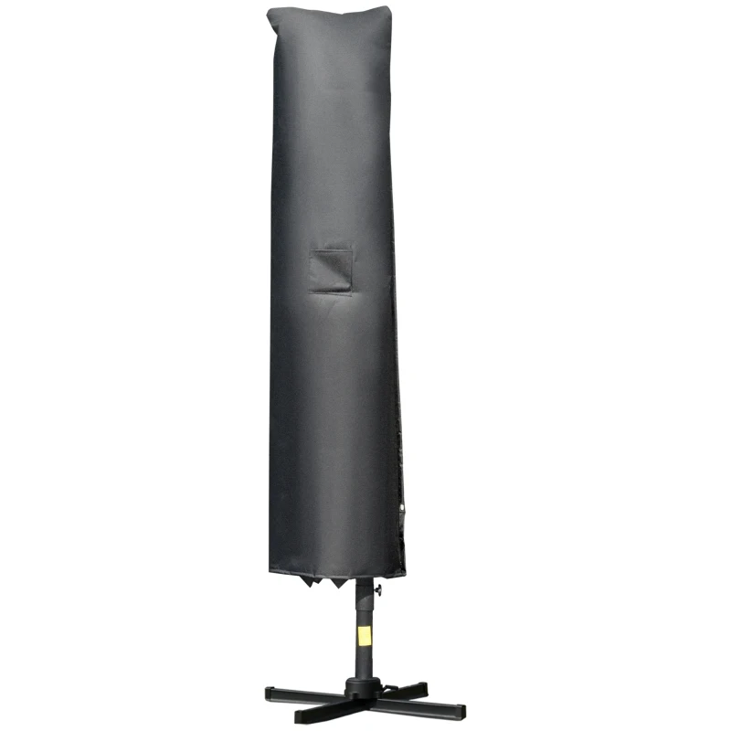 Outsunny 10' x 10' Cantilever Patio Umbrella, Double Top Square Offset Umbrella with 360° Rotation, 5 Adjustable Tilt Angles, Umbrella Cover, Aluminum Pole and Ribs, Light Blue