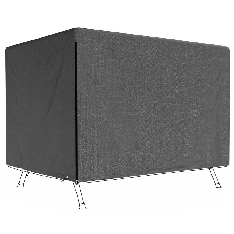 Outsunny 3-Seater Patio Swing Cover, Outdoor Garden Furniture Protection, 85" x 61" x 59", Black