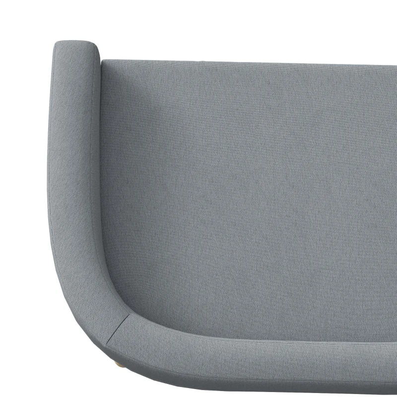 PawHut Dog Sofa for Large Dogs with Washable Cover, Anti-slip Foot Pads, Grey