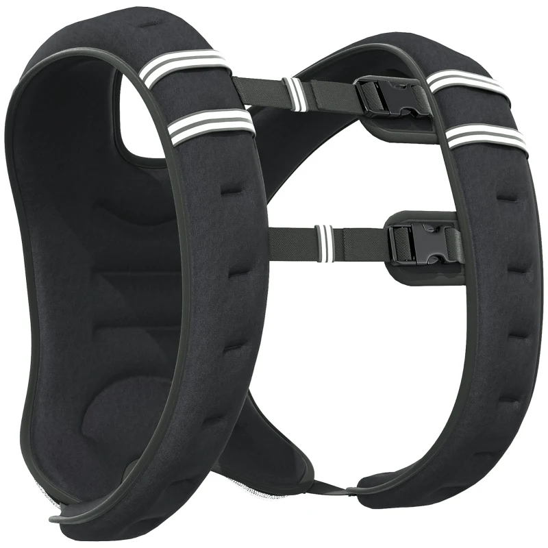 Soozier 22 lbs Weighted Vest, Weight Vest with adjustable Straps, Convenient Pocket and Reflective Strips, Fit for Men Women