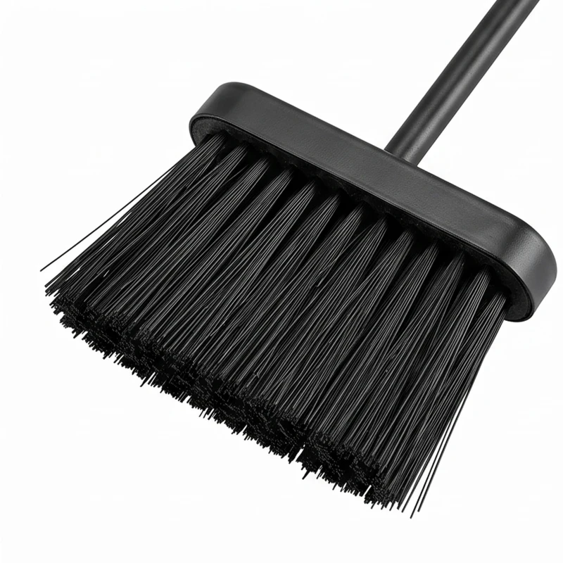 Outsunny Fireplace Tools Set 5 Pieces Metal Fire Place Kit with Brush, Shovel, Poker, A Pair of Tongs, Stand, Black