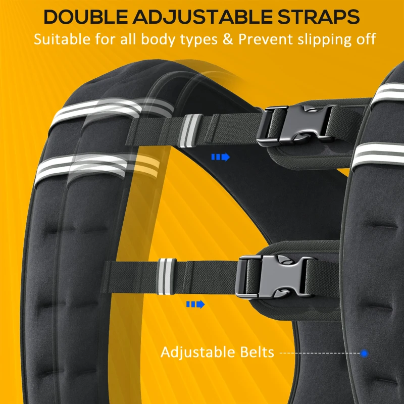 Soozier 22 lbs Weighted Vest, Weight Vest with adjustable Straps, Convenient Pocket and Reflective Strips, Fit for Men Women