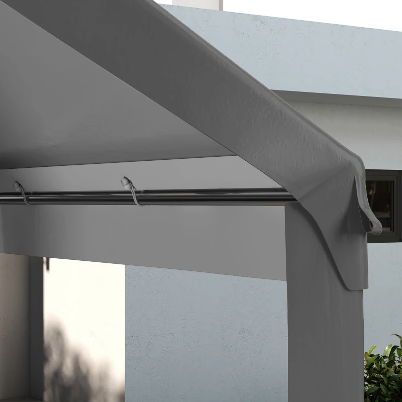 Outsunny 10 x 20ft Carport Roof, UV Resistant Canopy Replacement, Fits 84C-378V00 and 84C-206 Series, Dark Gray