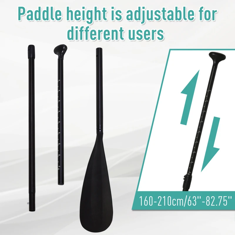 HOMCOM 10FT Inflatable Paddle Board with Ultra-Light (20lbs) SUP for All Skill Levels with Stand Up Paddle Board, Adjustable Paddle, Fix Bag, Air Pump, Fin, Backpack, Green