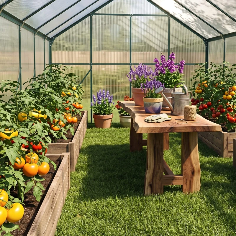 Outsunny 16' x 8' Aluminum Polycarbonate Greenhouse Walk-in Garden Greenhouse Kit with Adjustable Roof Vent, Rain Gutter and Sliding Door for Winter, Green