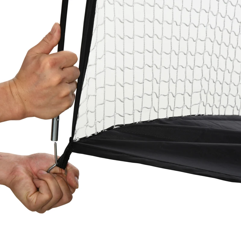 Soozier Golf Hitting Net with Chipping Target, Golf Aid Training Practice Net with Carry Bag for Indoor and Outdoor Golf Sports