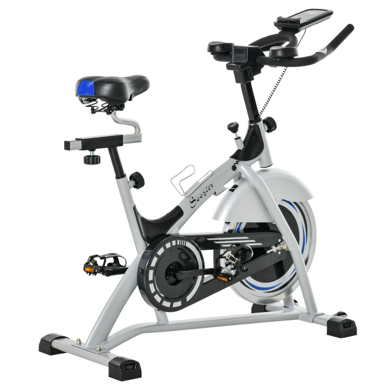 Soozier Indoor Cycling Bike Quiet Belt Drive Exercise Stationary, Flywheel Cardio Workout Bicycle