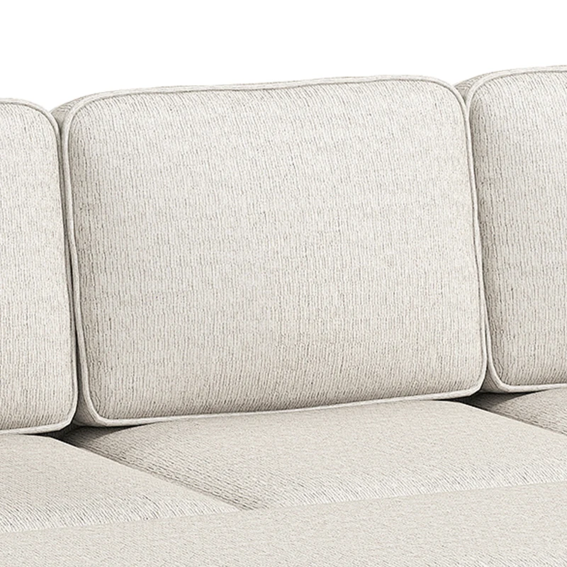 HOMCOM Modular Sectional Sofa Bed with Reversible Storage Ottoman, Pull Out Sleeper Sofa with Spring Cushion, Beige