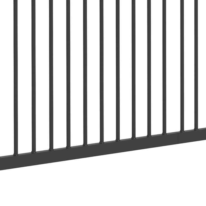 PawHut 26"-37" Dog Gate, Adjustable Pet Gate, Fits 18" Tall with 2 Extension, Pressure Mount Kit for Stairs and Doorways, Black