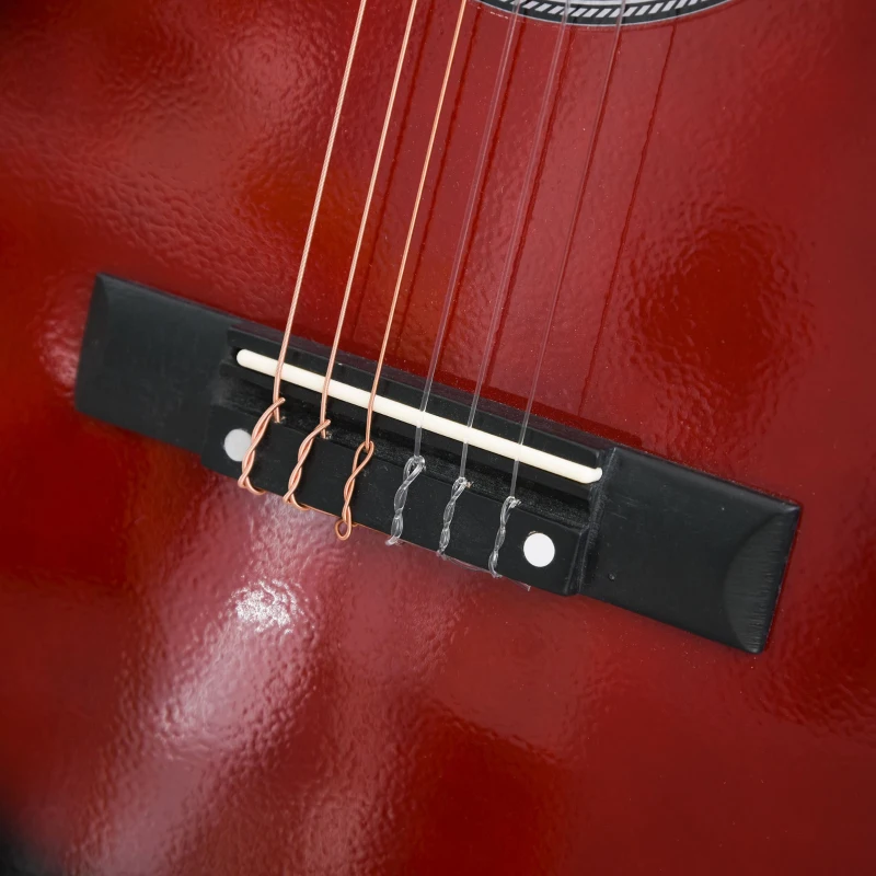 Soozier 36" Kids Acoustic Guitar Set with Easy Strings, Picks, and Waterproof Case Included, Beginner Acoustic Guitar for Kids, Portable Acoustic Child Guitar, Wine Red