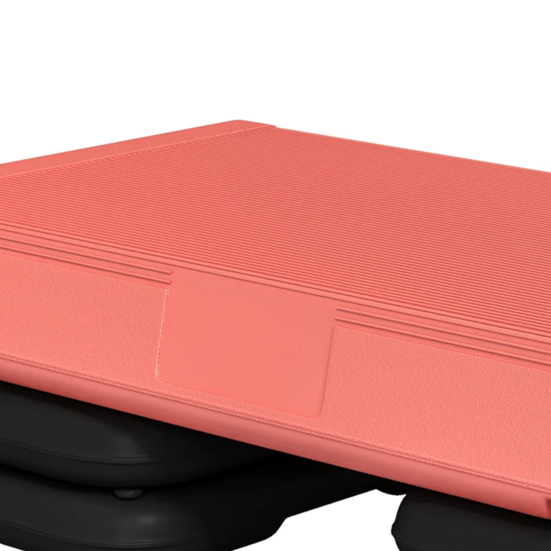 Soozier Adjustable Aerobic Stepper, 3-Level Exercise Step Platform with Risers 4", 6", 8", for Home Gym Fitness Workout, 330lbs Weight Capacity, Red