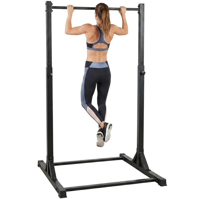 Soozier Portable Pull Up Station, Height Adjustable Pull Up Bar with 8 Levels for Home Gym Strength Training, 440LBS Capacity