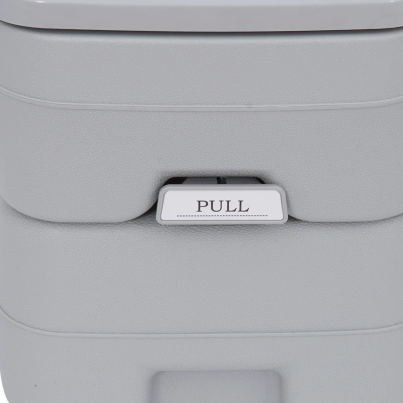 Outsunny Portable Toilet for Adults, Travel Toilet with 2 Detachable Tanks, Camping Toilet for Trips, 5.3 Gallon (20L), Grey