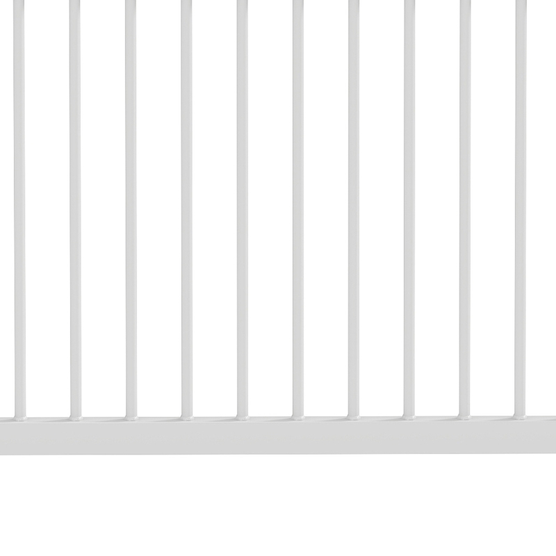 PawHut 26"-37" Dog Gate, Adjustable Pet Gate, Fits 18" Tall with 2 Extension, Pressure Mount Kit for Stairs and Doorways, White