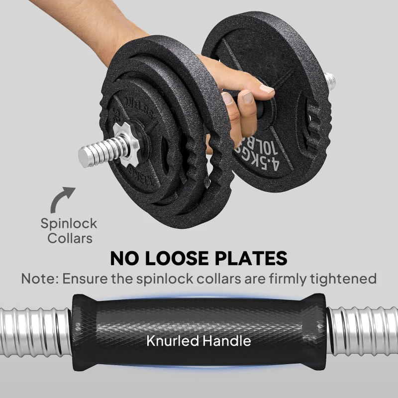 Soozier Adjustable Dumbbell Set, 2 in 1 Weights Dumbbells Set for Home Gym, 112lb Free Weights with Non-Slip Grip