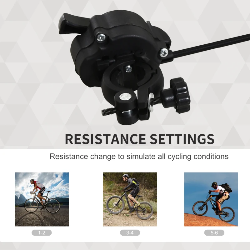 Soozier Indoor Bike Trainer Magnetic Bicycle Stand with Quick Release Skewer, 5 Levels Resistance, Black
