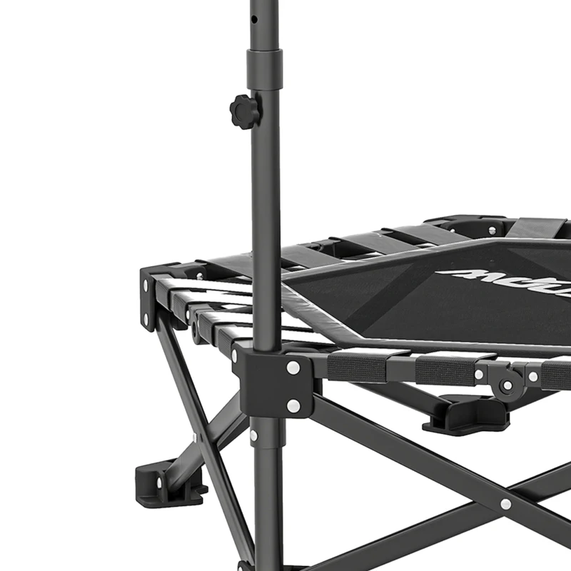 Soozier 42" Foldable Mini Trampoline, One-Step Fold Rebounder Trampoline with Adjustable Foam Handle for Indoor Outdoor Workout