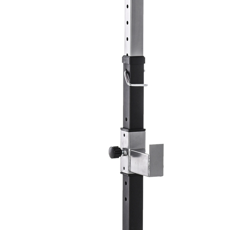 Soozier 2-Piece Squat Rack, Adjustable Bench Press Stand, Weight Lifting Rack for Home Gym Strength Training, Black