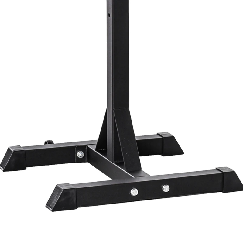 Soozier 2-Piece Squat Rack, Adjustable Bench Press Stand, Weight Lifting Rack for Home Gym Strength Training, Black