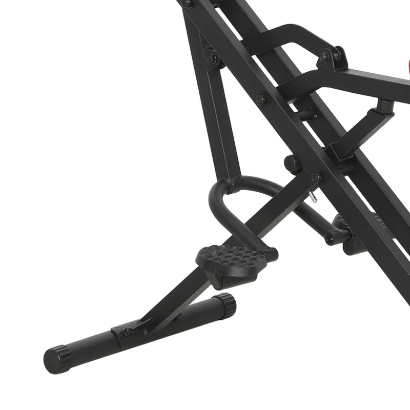 Soozier Foldable Squat Machine for Home Gym, Glute Workout Equipment for Arm, Leg and Glute Training, Red